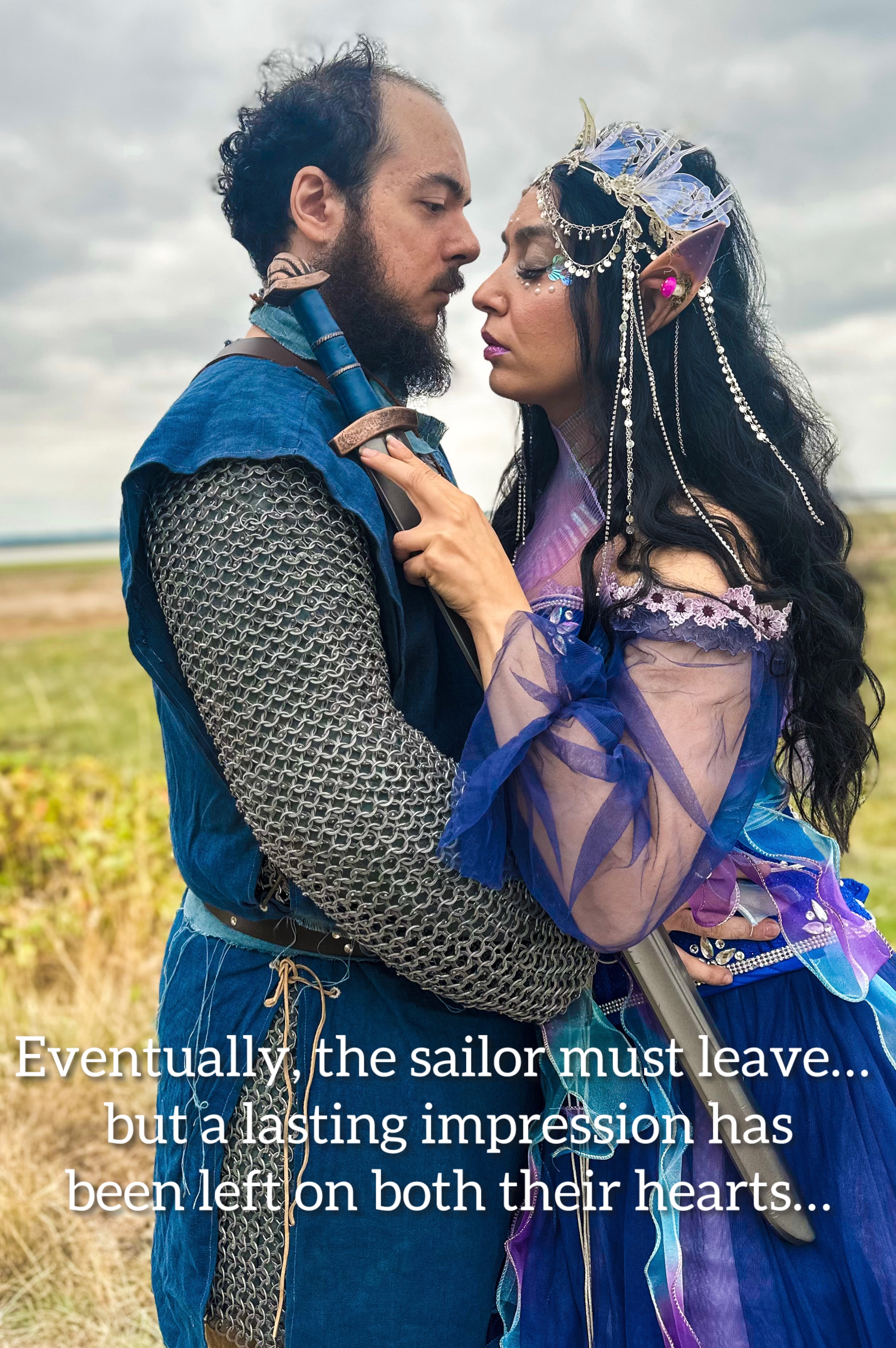 Harald shares a tender moment with his beloved Sigrit, Goddess of the Underseas